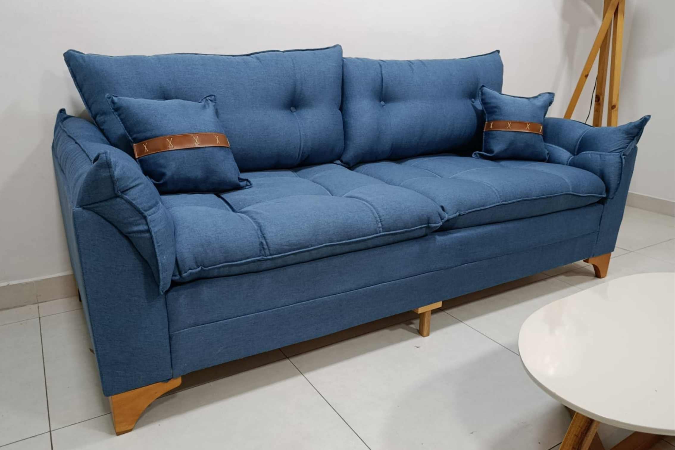 SOFA FIXO SF.3080 CRETA 180CM LINHO AZUL/28 – BOARETO