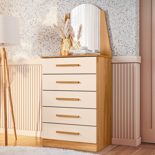 Cômoda Veneza Carvalho Grife/Off White – MÓVEIS ALBATROZ - Móveis furniture