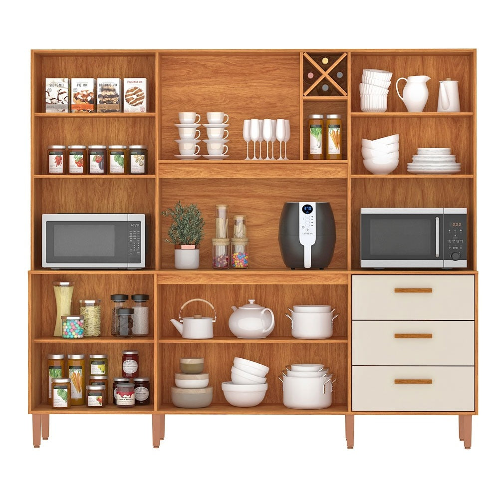 Kit Cozinha Modena CM730 2,18 m Cinamomo/Off White – FELLICCI
