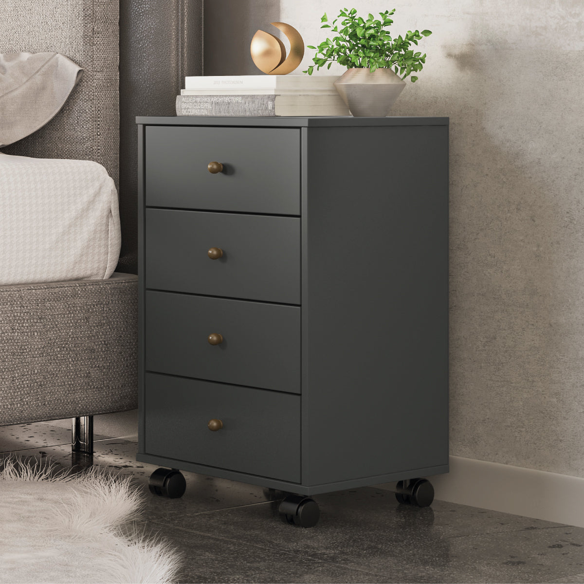 Gaveteiro Office Presence Grafito – DEMÓBILE