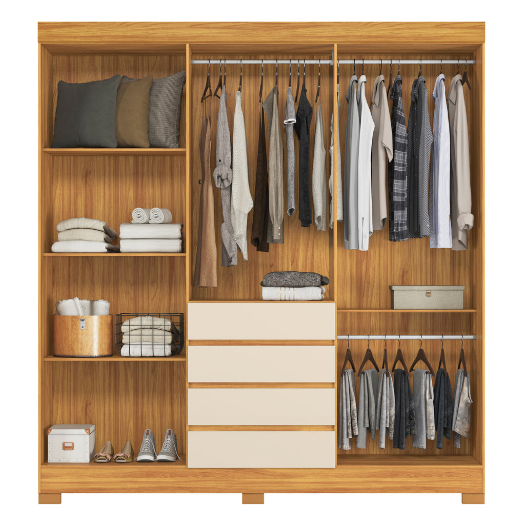 Guarda-Roupa 6 Portas Ópera Cinamon/Off White – DEMÓBILE