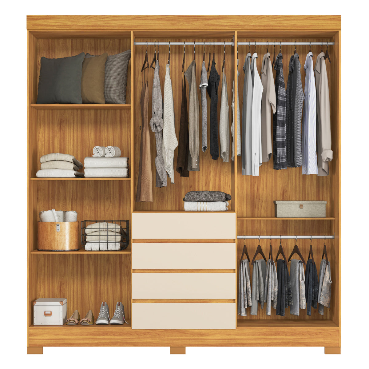 Guarda-Roupa 6 Portas Ópera Cinamon/Off White – DEMÓBILE