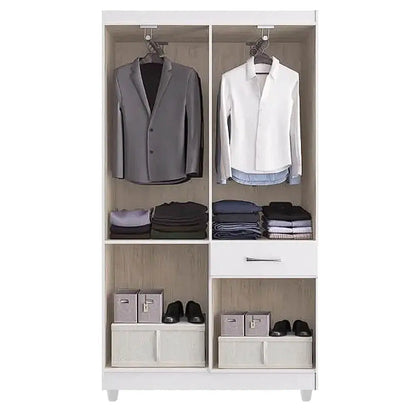 Guarda Roupa New Marbella Solteiro 5 Portas 1 Gaveta Poquema BRANCO