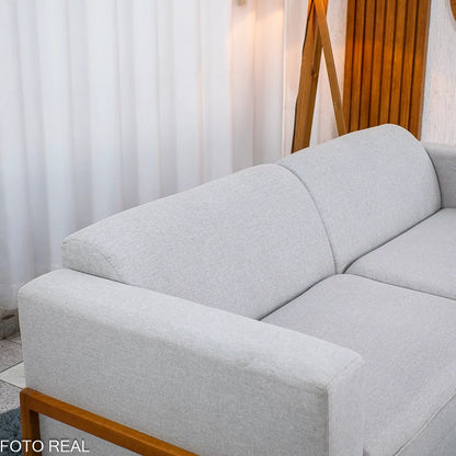 Sofá 3 Lugares Capri Larg. 2.00m Linho Cinza A59