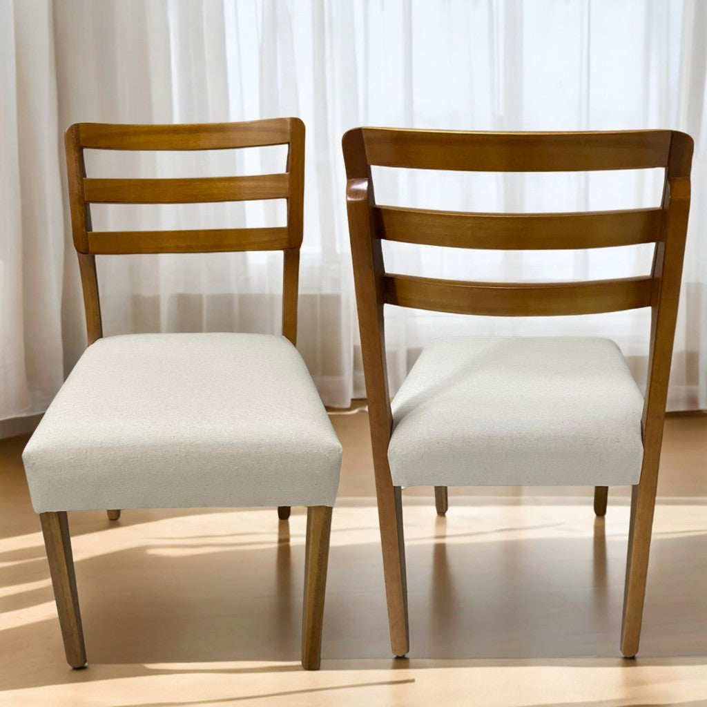 Kit 2 Cadeiras Turquia Mel/Linho Bege – HR MOVELARIA