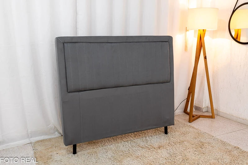 Cabeceira Queen Cintia Veludo Cinza Larg. 1.60m