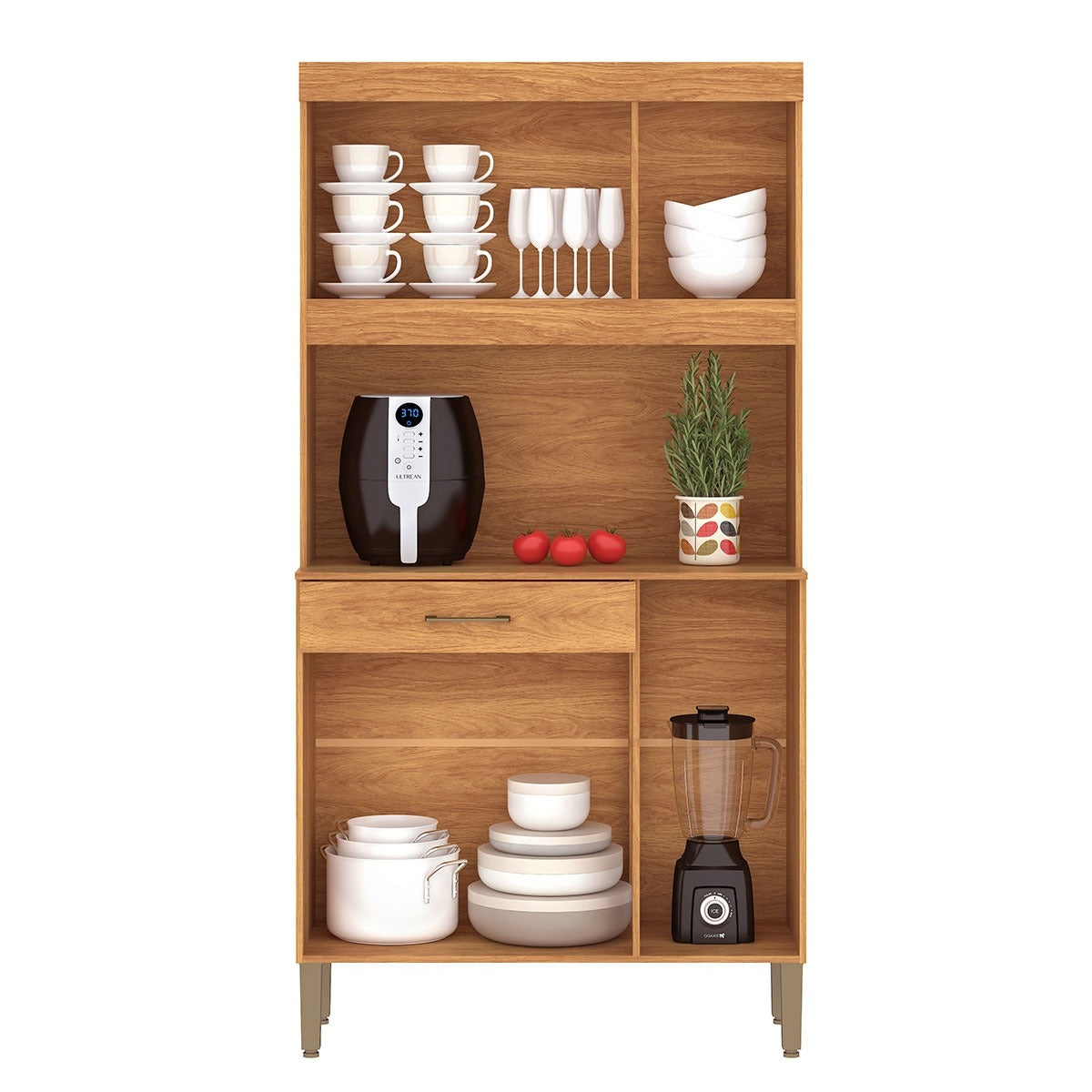 Kit Cozinha Carla K090 0,90 m Cinamomo/Off White – FELLICCI