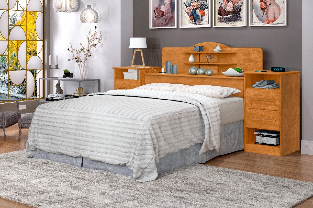 Box Queen Imperial 160 Mesa Lat Nature J A Mov - Móveis furniture