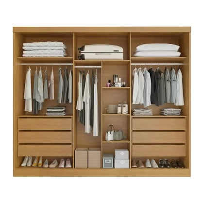 Guarda-Roupa Gênova 2,70 m Nature/Off White - Móveis furniture