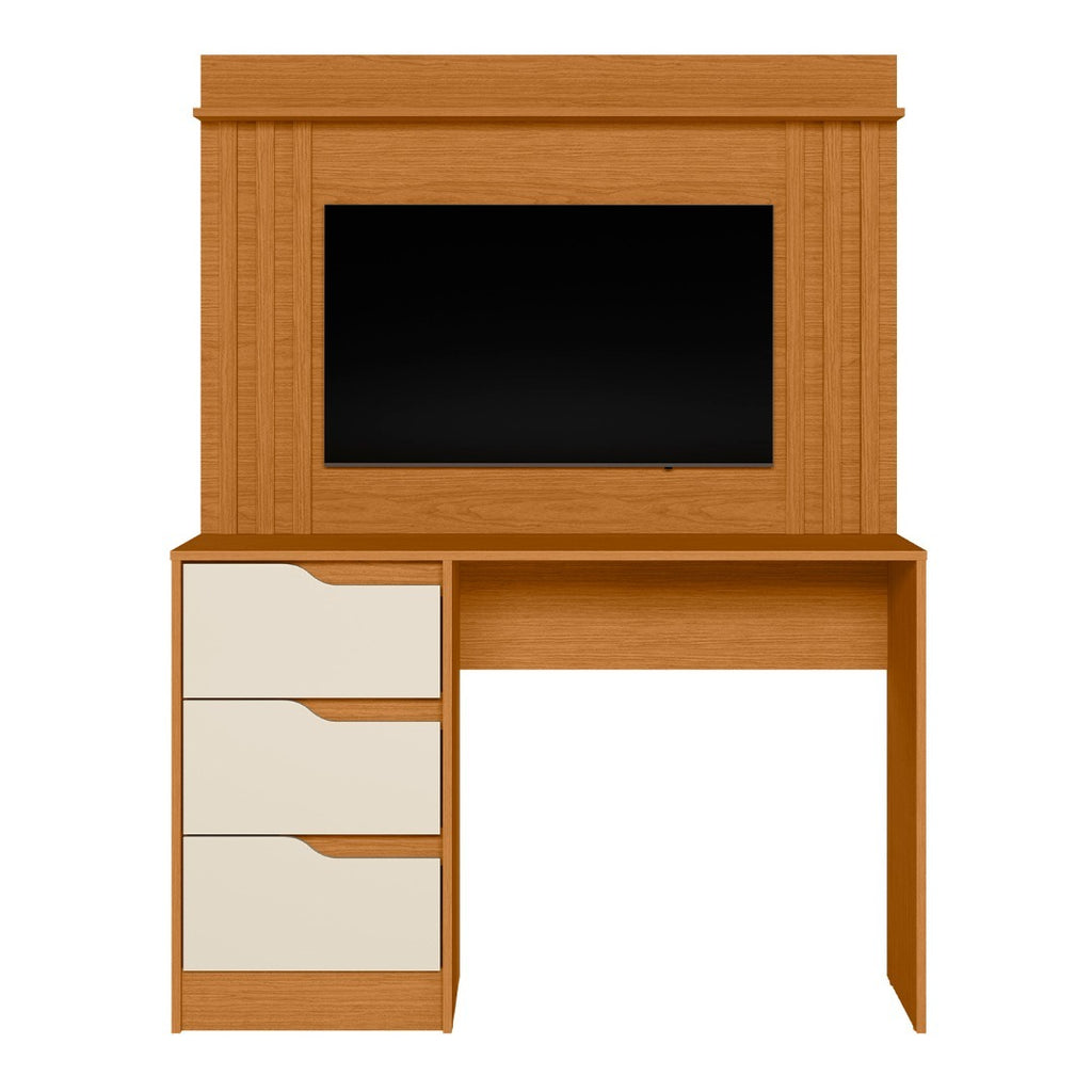 Escrivaninha com Painel Doble Cinamono/Off White – MÓVEIS ALBATROZ