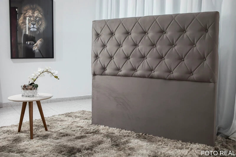 Cabeceira Casal Rio Sued Cinza Largura 1.40m - Móveis furniture