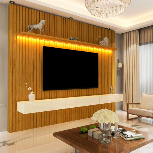Home Nobre Ripado 230 1P3G com LED Naturale.Off White Gelius