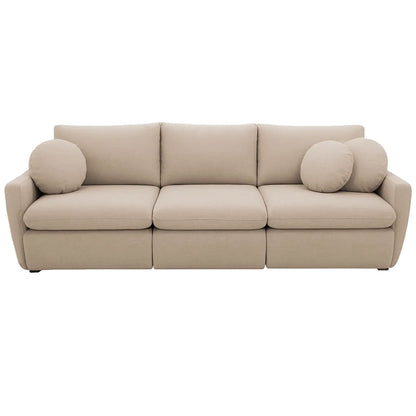 Sofá Cama Amaranto 300cm em Linho 6 Lugares Retrátil Innove