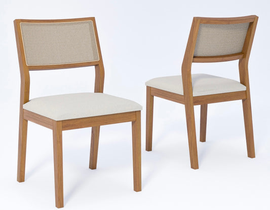 Kit 4 Cadeiras Otti Natuame Madeira/Linho Cru - Móveis furniture