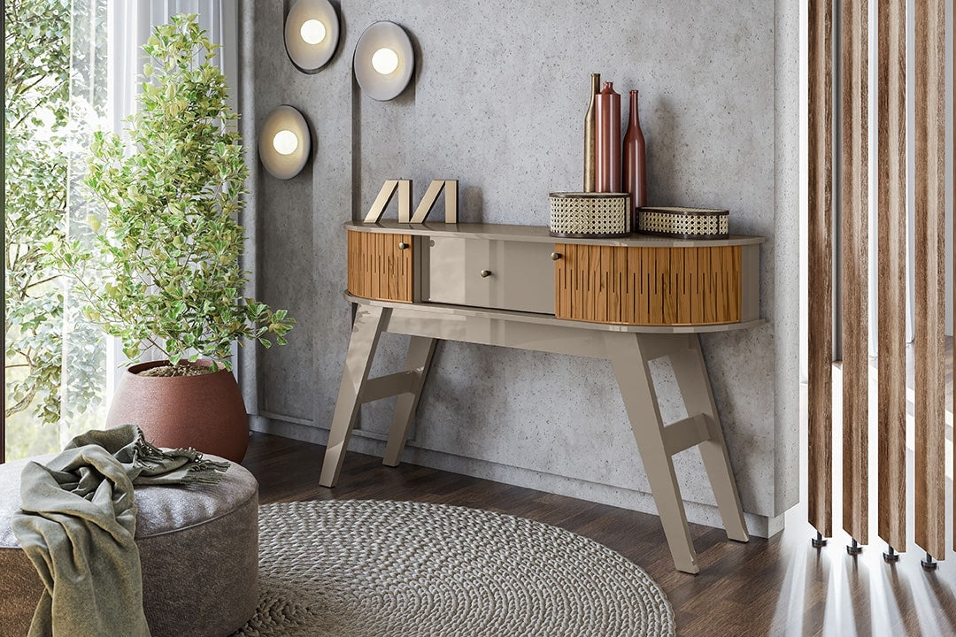 Aparador Estoril 2P1G Fendi.Naturale Madetec - Móveis furniture