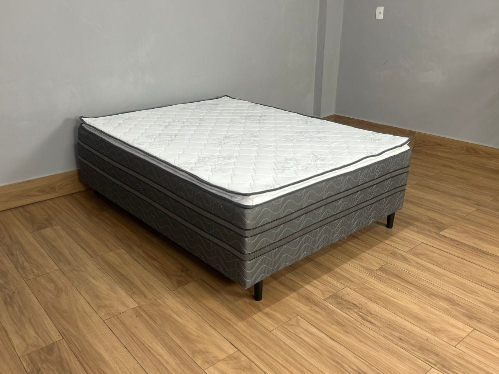 Cama Box Prestige Casal Molas Ensacadas c/ Pillow – 138x188x47