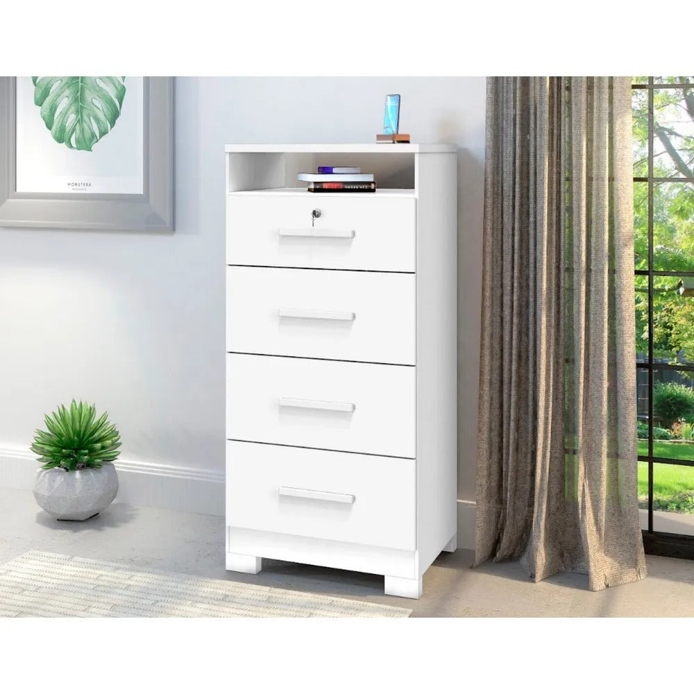 Comoda Primordial Max 4G Branco Absoluto Zanzini Moveis - Móveis furniture