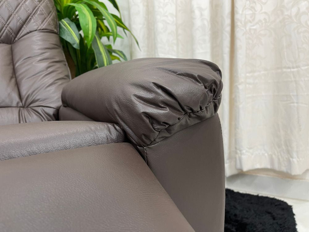 Poltrona do Papai Ref.: 669 Reclinável – Marrom Courino - Móveis furniture