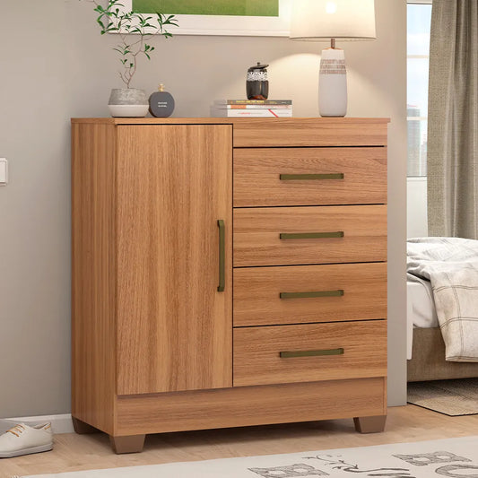 Cômoda Demobile Montevideu 4 Gavetas com Pés amêndoa