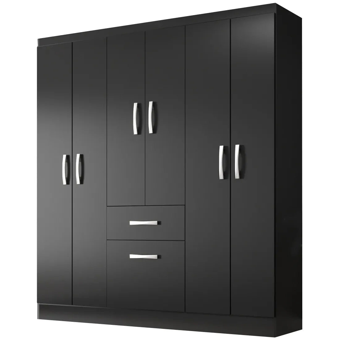 Guarda Roupa New Marbella Casal 7 Portas 1 Gaveta Evidencia PRETO