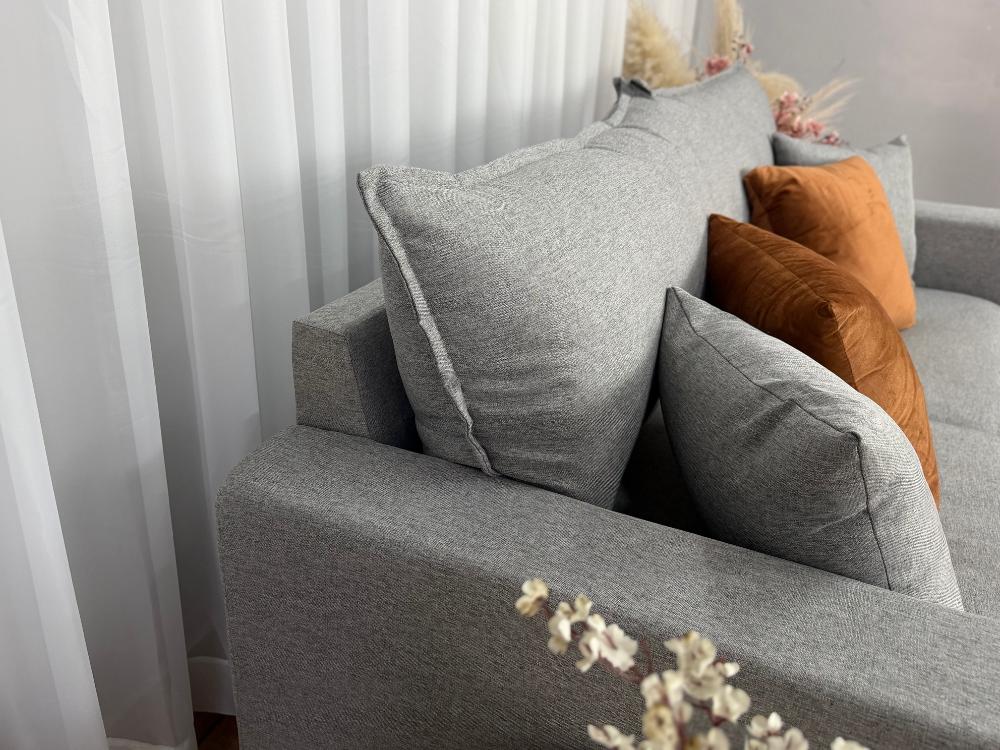 Sofá Beirut Living Molas Ensacadas 1.80m – Cinza Linho
