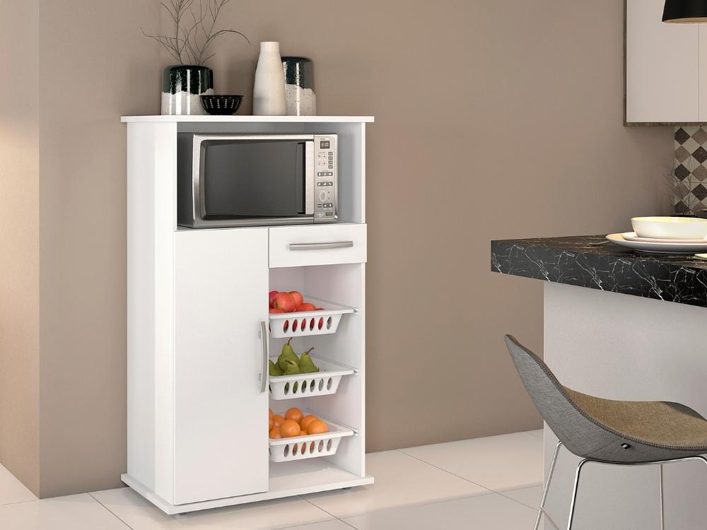 Fruteira 1 Gaveta 1 Porta 3 Cestos e suporte para microondas - Móveis furniture