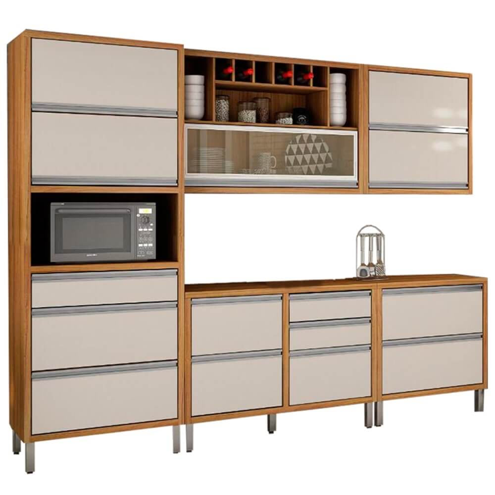 Cozinha Jade Completa 8 Portas 7 Gavetas 5 Peças CHF - Móveis furniture