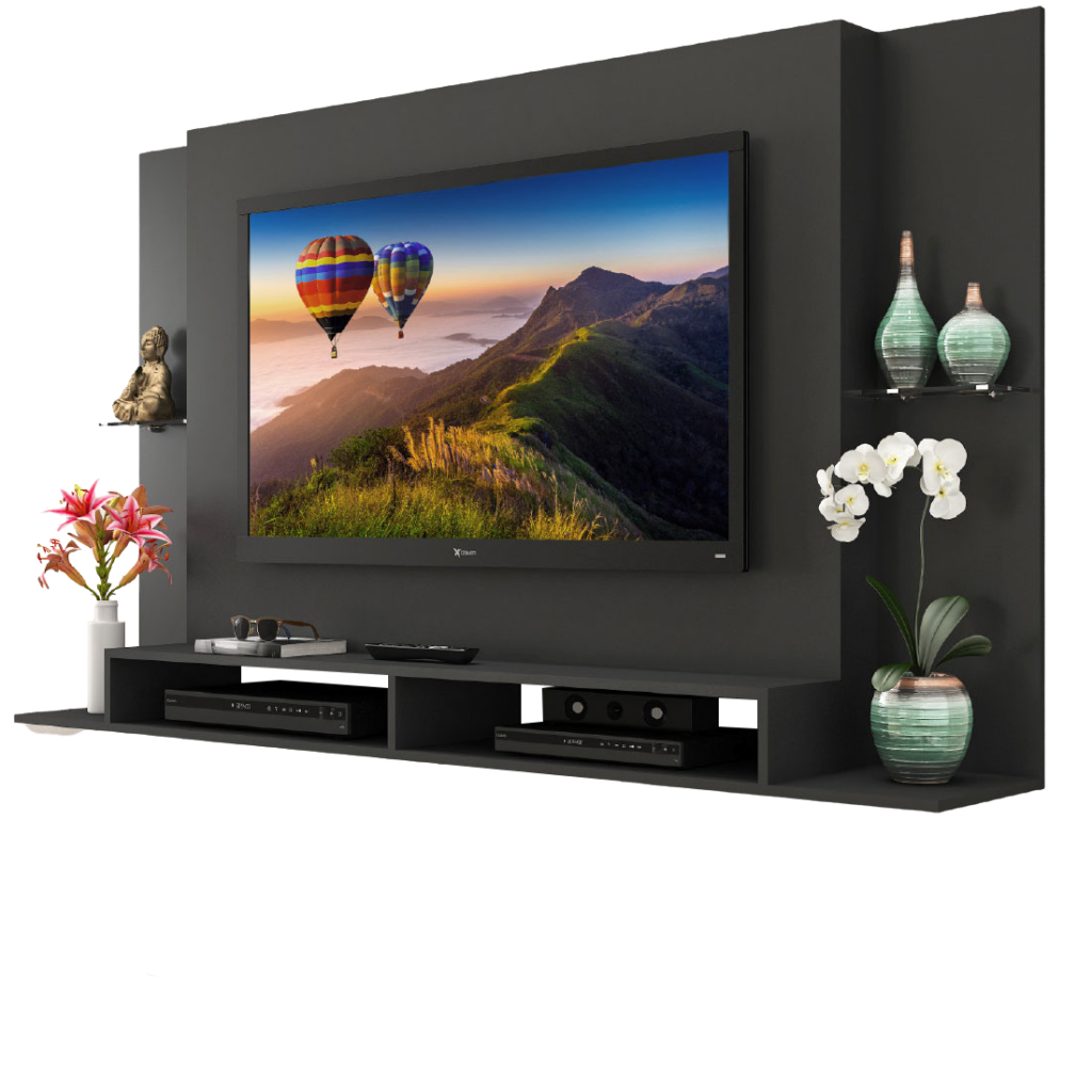 Painel até 60″ Jonas P700 Grafite – FELLICCI - Móveis furniture