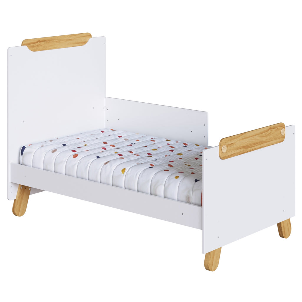 Berço Americano Pingo Branco Brilho/Amêndoa – PEROBA MÓVEIS