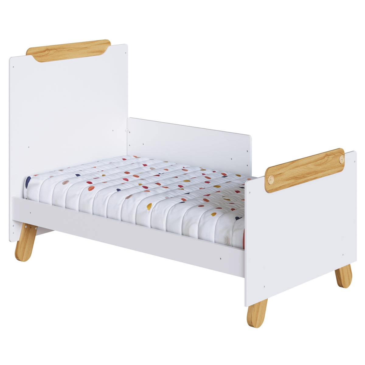 Berço Americano Pingo Branco Brilho/Amêndoa – PEROBA MÓVEIS