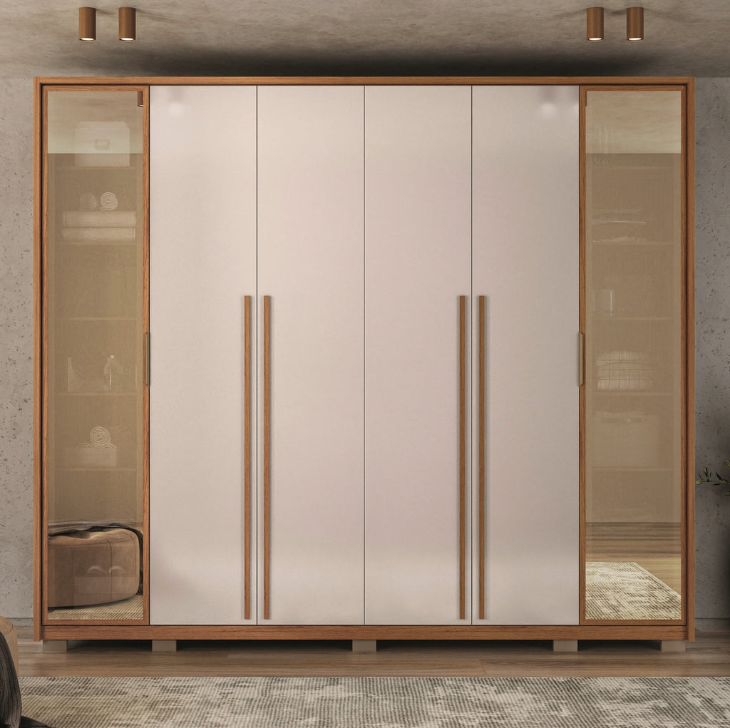 Guarda-Roupa 6 Portas Octavius 2,65 m Freijó/Off White – CAEMMUN MOVELARIA - Móveis furniture