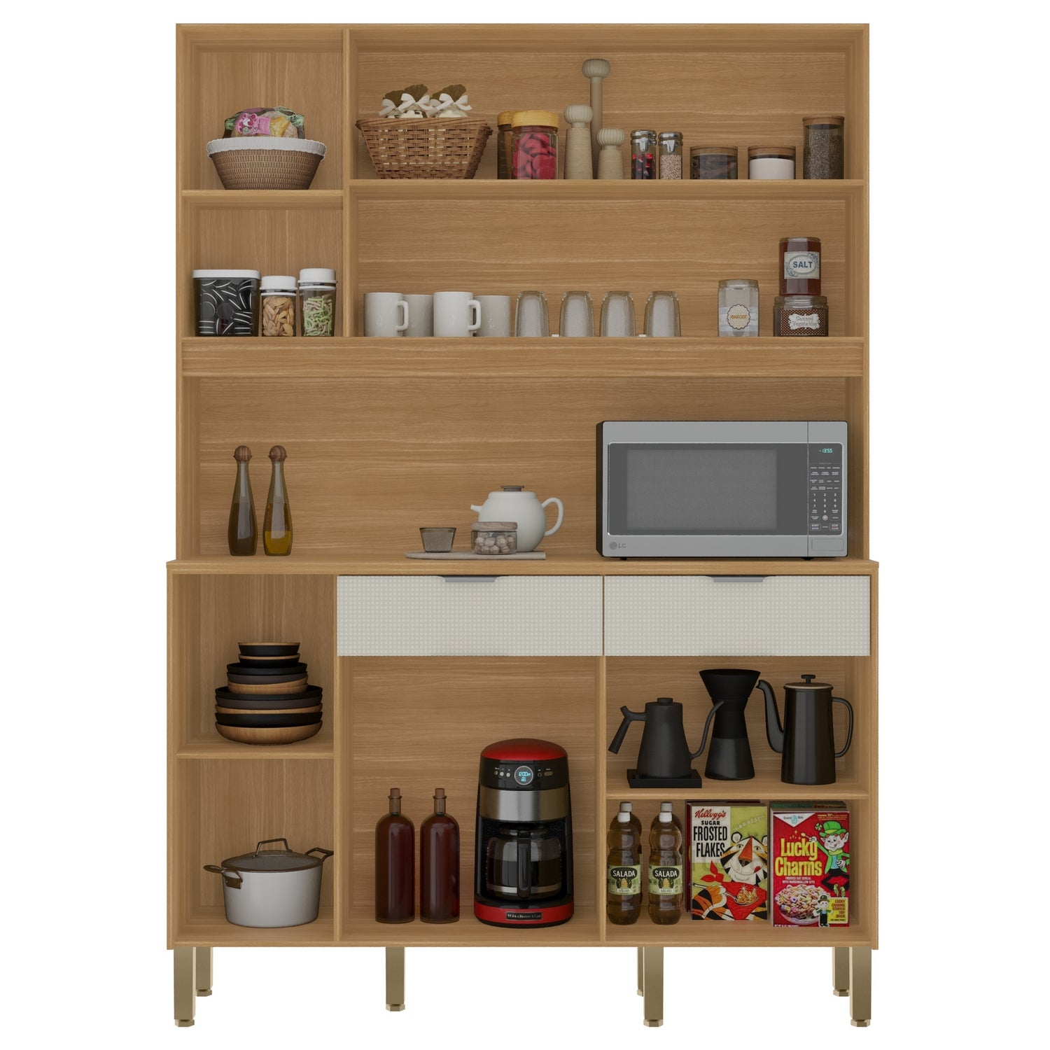 Kit Cozinha Flora 1,447 m Freijó/Soft – KIT’S PARANÁ