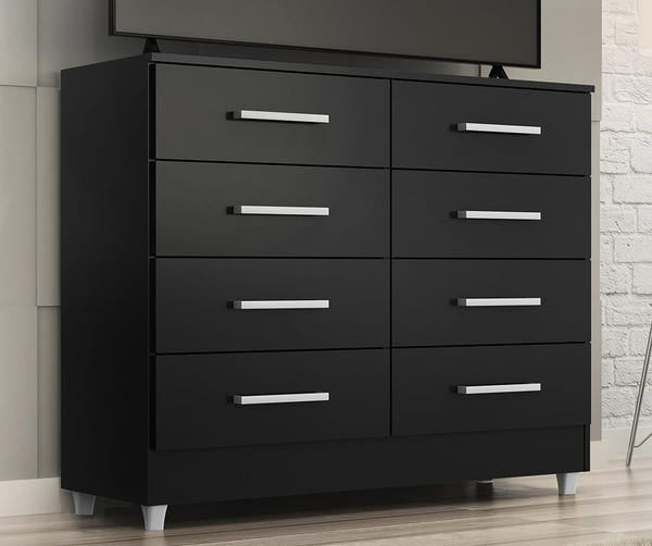 Comoda Raissa Dupla 8G Onix Quarta - Móveis furniture