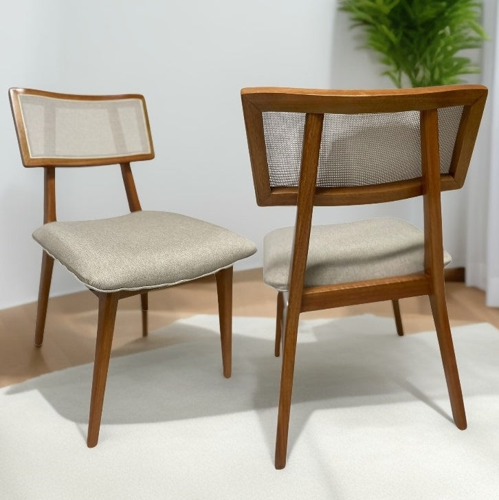 Kit 4 Cadeiras Lara/Bela Champagne/Linho Saturno Bege 01 – - Móveis furniture