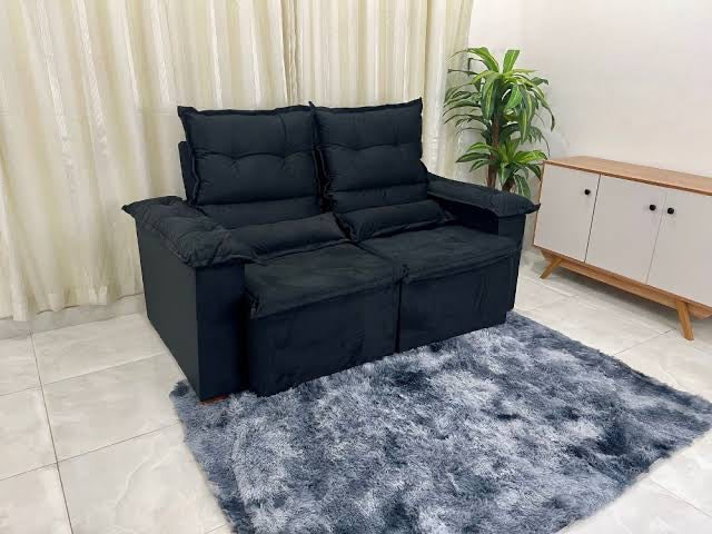 Sofá Pequim 2 Lugares Retrátil e Reclinável 180cm Tecido Suede União - Móveis furniture
