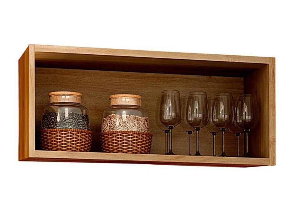 Armário de Cozinha Aéreo Geladeira Paris – Carvalho/Grafite - Móveis furniture