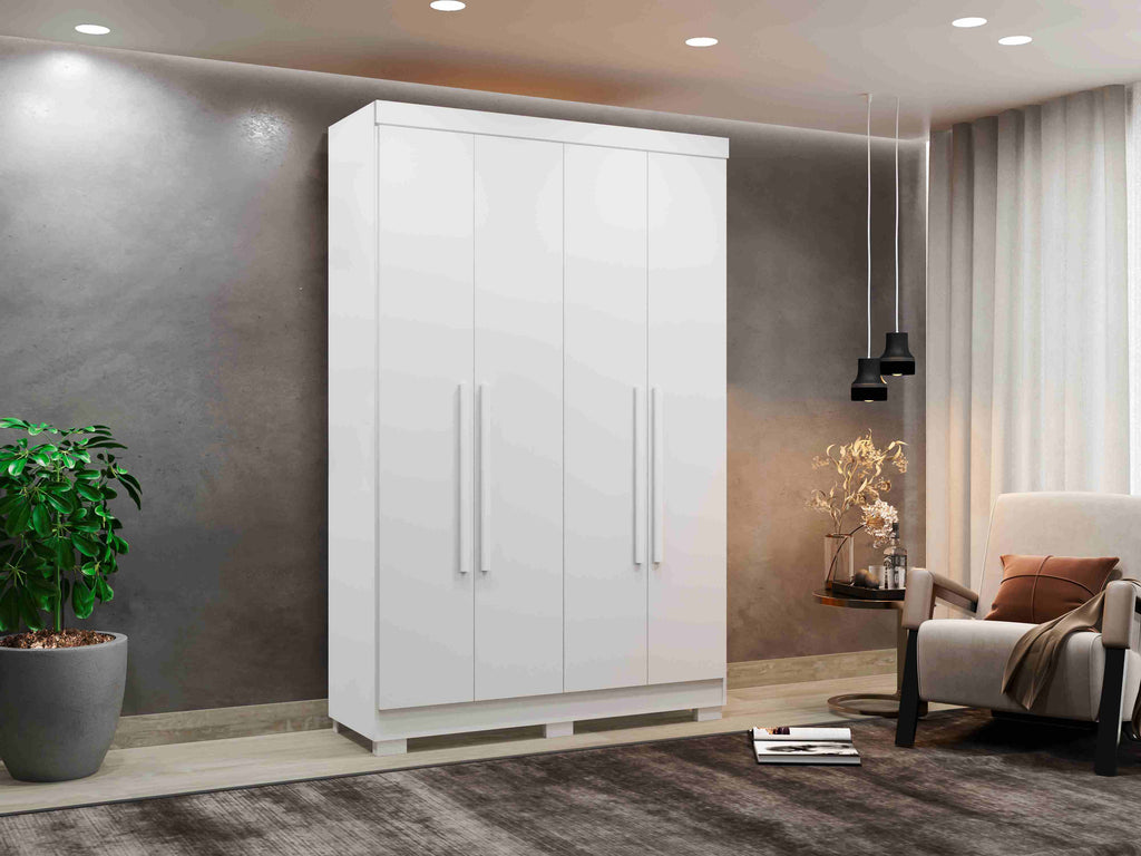 Roupeiro Recife 4P2G Branco - Móveis furniture