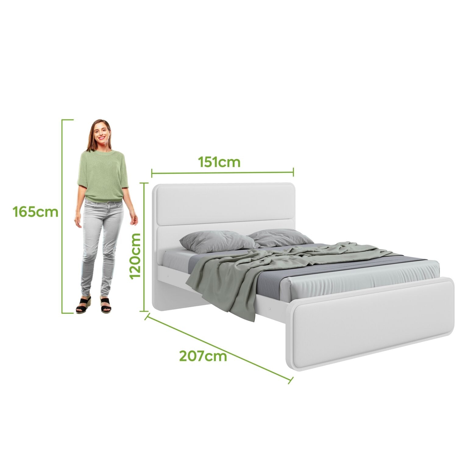 Cama Casal Loop Branco – LOPAS