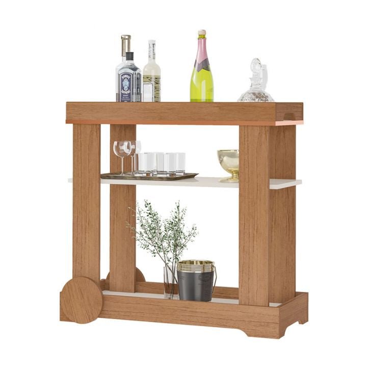 Bar Carrinho Rose com rodízios Artely