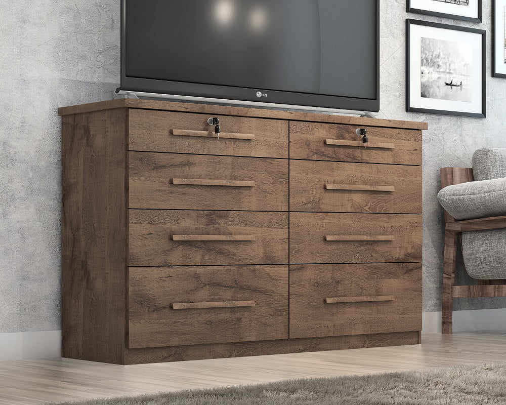 Comoda Monique Dupla 8G Chocolate Quarta Divisao