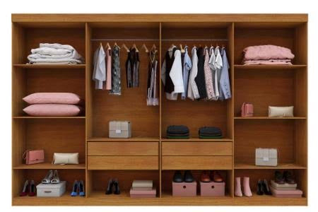 Roupeiro New Premium 8 Portas 4 Gavetas Benetil Móveis CINAMOMO - Móveis furniture
