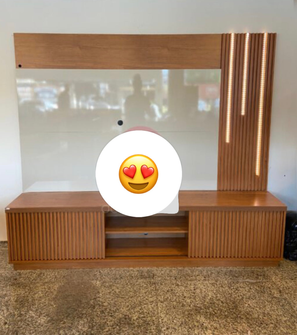 Estante Arezzo Home para TV até 75 Polegadas 2 Portas com LED Mavaular - Móveis furniture