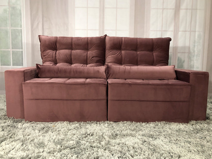 Sofá Retrátil Reclinável 2,90 m Rose 329 Baruqui - Móveis furniture