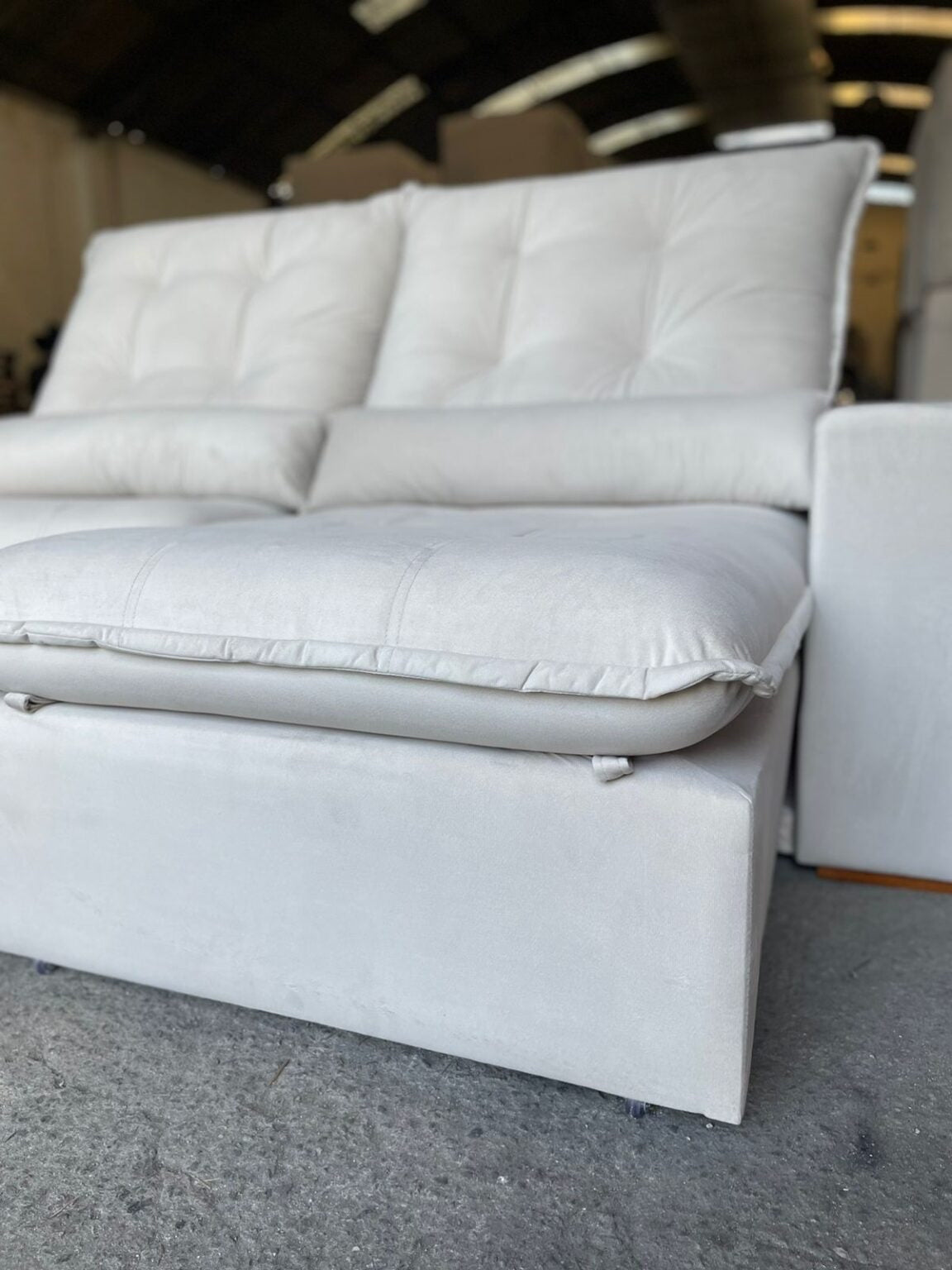 Sofá Retrátil e Reclinável Malu 210 Bege – D’VITRINE ESTOFADOS - Móveis furniture