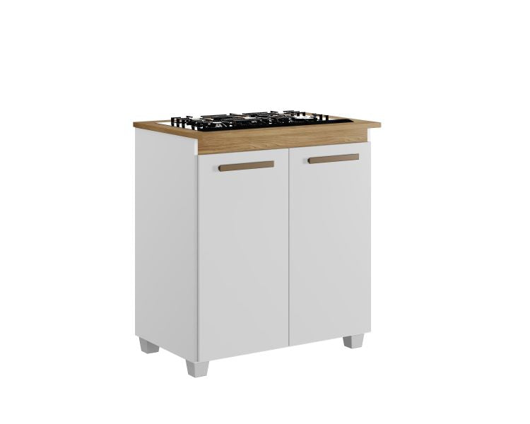 Balcao CookTop Fox 78 4 Bocas com Tampo com Recorte 53,5 x 35 Branco Arte Moveis