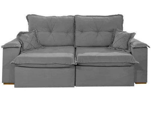 Sofá Atlanta 4 Lugares Retrátil e Reclinável 230cm Tecido Veludo União - Móveis furniture
