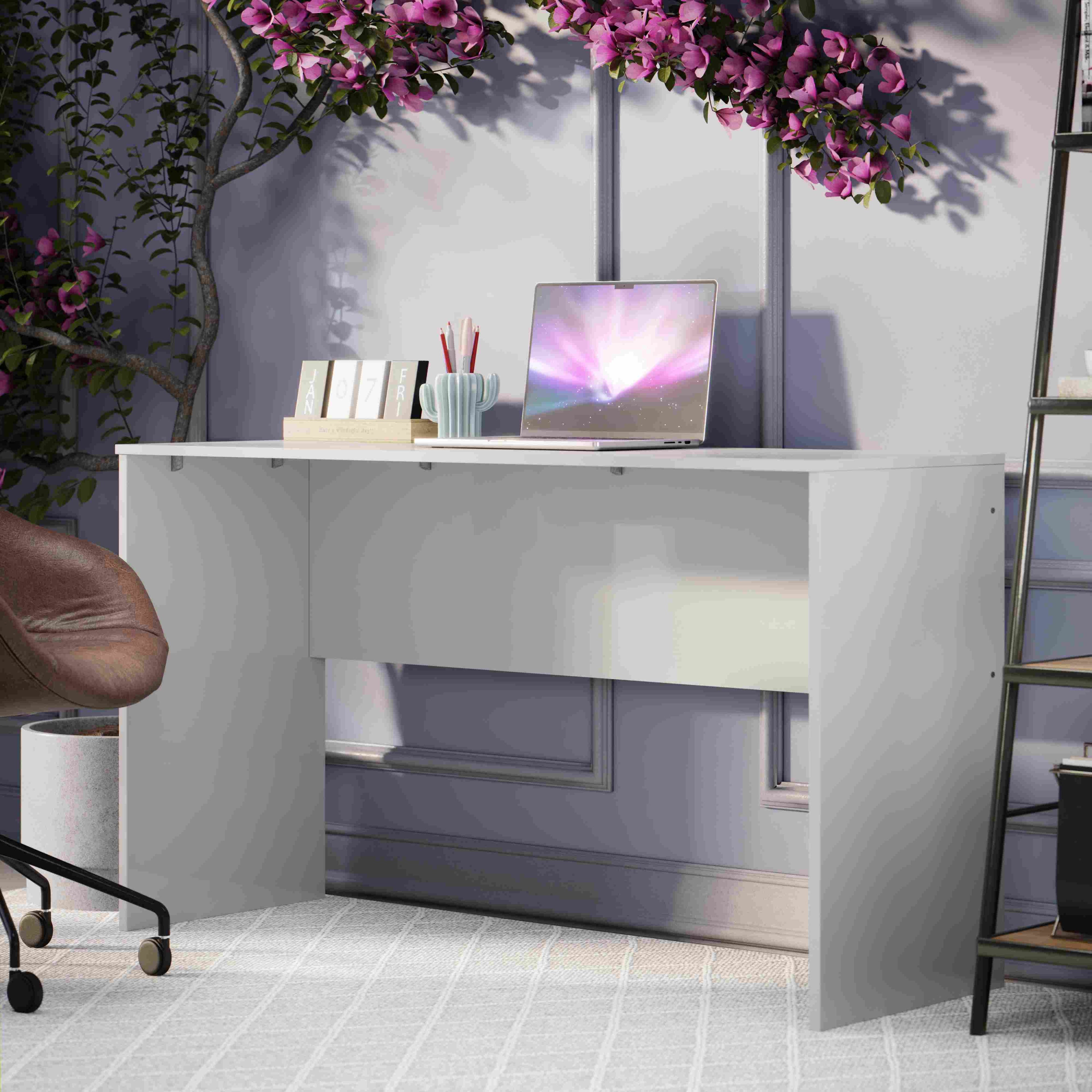 Escrivaninha Kali Branco EJ Moveis - Móveis furniture