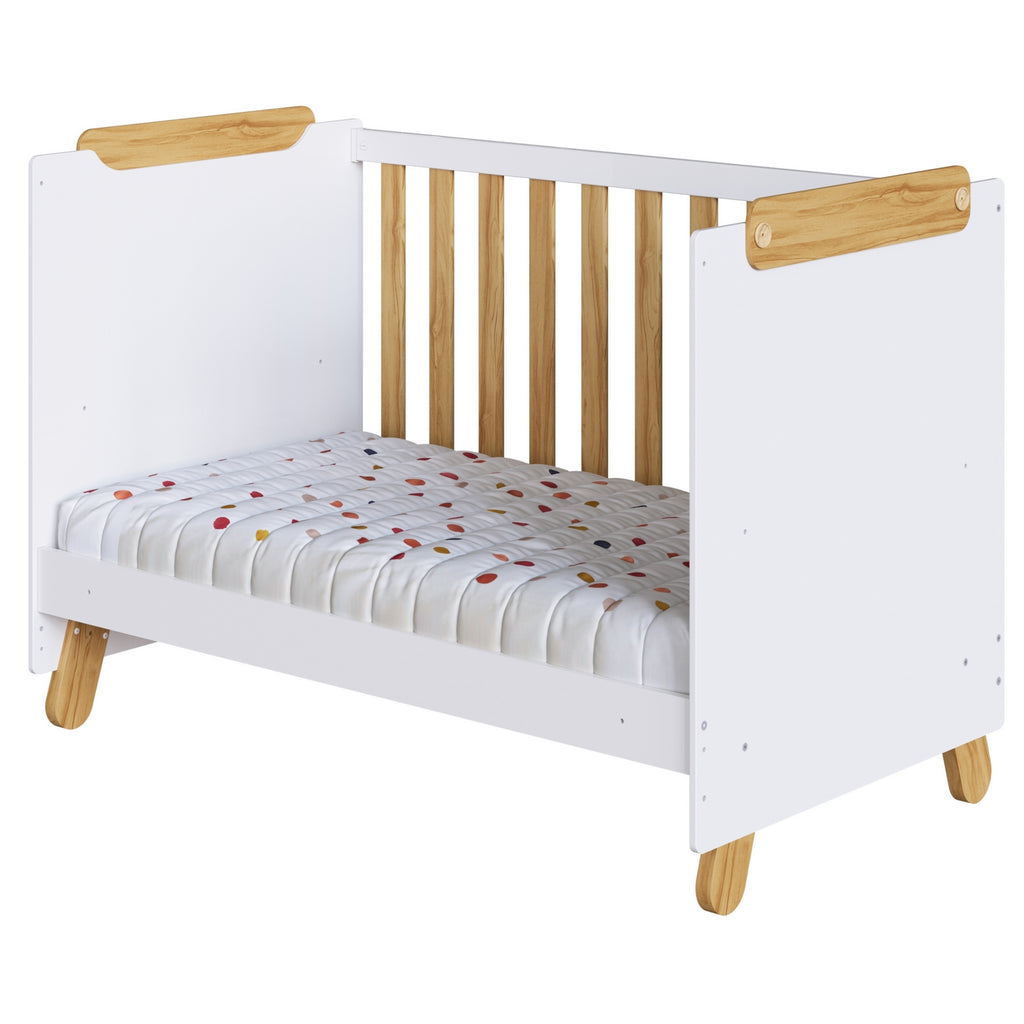 Berço Americano Pingo Branco Brilho/Amêndoa – PEROBA MÓVEIS