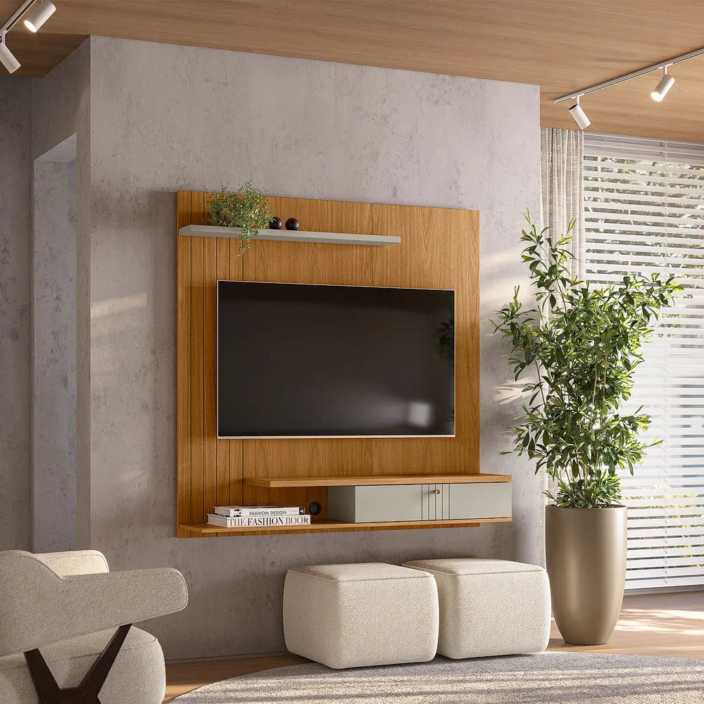 Home Suspenso Vegas 1,36m para TV de até 55" - Nature/ Off White