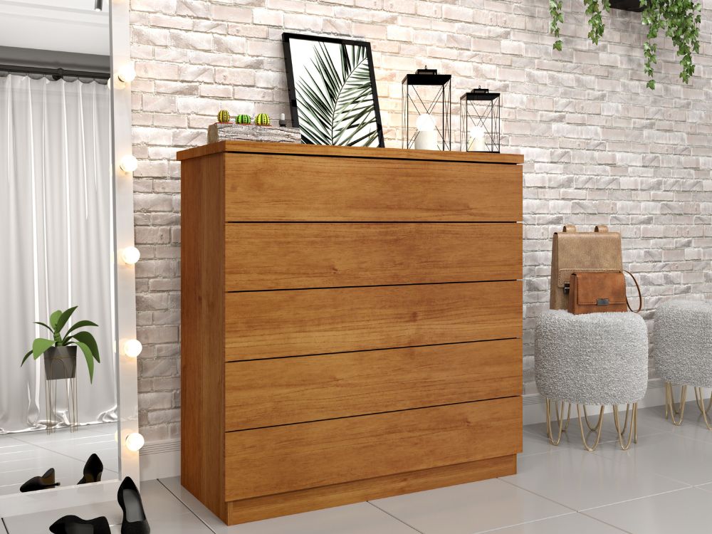 Cômoda Premium 5 Gavetas – Cinamomo - Móveis furniture